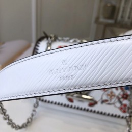 Replica Louis Vuitton White Floral Twist MM