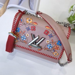 Replica Louis Vuitton Pale Pink Multicolor Floral Twist MM