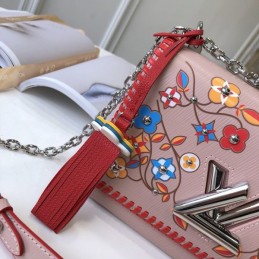 Replica Louis Vuitton Pale Pink Multicolor Floral Twist MM