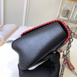 Replica Louis Vuitton Black Multicolor Floral Twist MM
