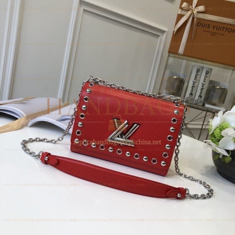Replica Louis Vuitton Red Studded Twist MM