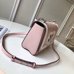 Replica Louis Vuitton Pale Pink White Heart Twist MM