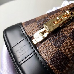 Replica Louis Vuitton Brown Damier Ebene Red Chevron Alma BB