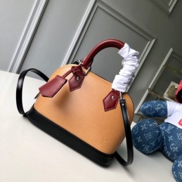 Replica Louis Vuitton Orange Black Trim Alma BB