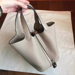 Replica Hermes Gray Picotin Lock 22 Bag