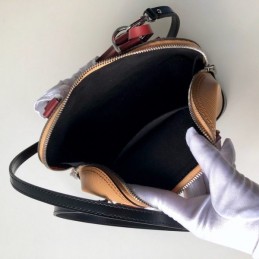 Replica Louis Vuitton Orange Black Trim Alma BB