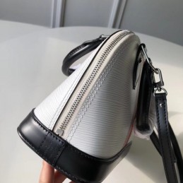Replica Louis Vuitton White Black Red Stripe Alma BB