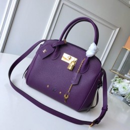 Replica Louis Vuitton Purple Textured Milla PM