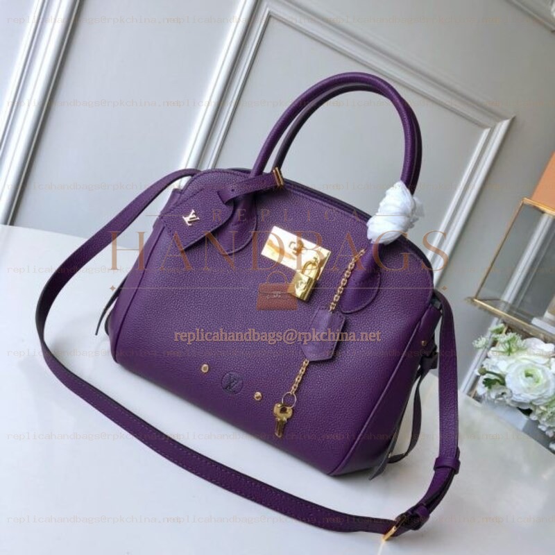 Replica Louis Vuitton Purple Textured Milla PM
