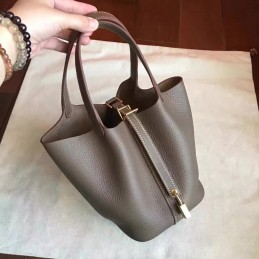 Replica Hermes Taupe Picotin Lock 22 Bag