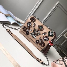 Replica Louis Vuitton Beige Floral Twist MM