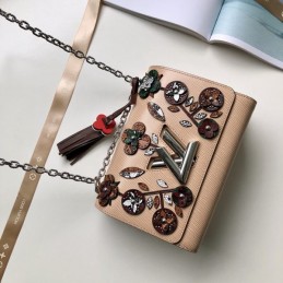 Replica Louis Vuitton Beige Floral Twist MM