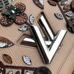 Replica Louis Vuitton Beige Floral Twist MM