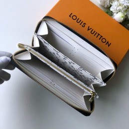 Replica Louis Vuitton Black White Monogram Character Zippy Wallet