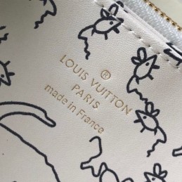 Replica Louis Vuitton Black White Monogram Character Zippy Wallet