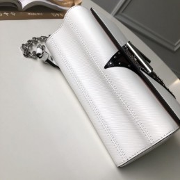 Replica Louis Vuitton White Black Stripe Twist MM