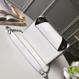 Replica Louis Vuitton White Black Stripe Twist MM