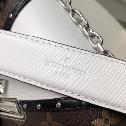 Replica Louis Vuitton White Black Stripe Twist MM
