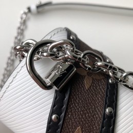 Replica Louis Vuitton White Black Stripe Twist MM