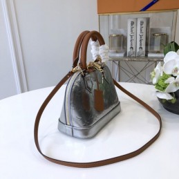 Replica Louis Vuitton Silver Metallic Monogram Alma BB