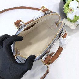 Replica Louis Vuitton Silver Metallic Monogram Alma BB