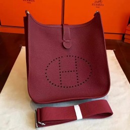 Replica Hermes Burgundy Evelyne 29 Bag