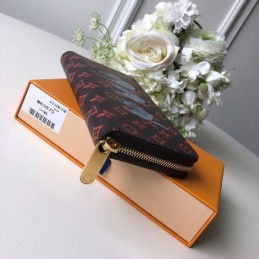 Replica Louis Vuitton Black Red Monogram Character Zippy Wallet