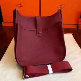 Replica Hermes Burgundy Evelyne 29 Bag