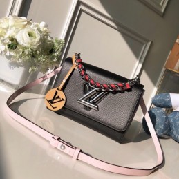 Replica Louis Vuitton Black Chain Detail Twist MM