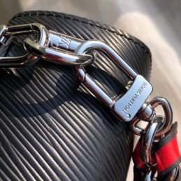 Replica Louis Vuitton Black Chain Detail Twist MM
