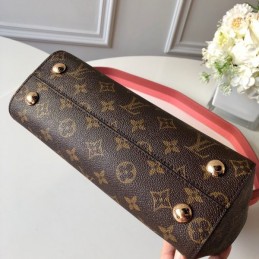 Replica Louis Vuitton Brown Monogram Pink Trim Cluny BB