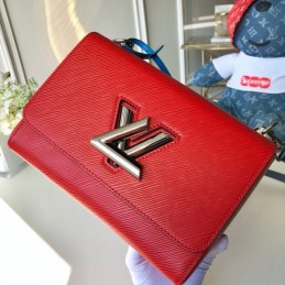 Replica Louis Vuitton Red Multicolor Strap Twist MM