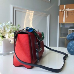 Replica Louis Vuitton Red Multicolor Strap Twist MM