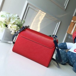 Replica Louis Vuitton Red Multicolor Strap Twist MM