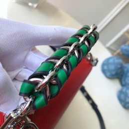 Replica Louis Vuitton Red Multicolor Strap Twist MM