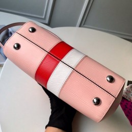 Replica Louis Vuitton Pale Pink Red White Stripe Cluny BB