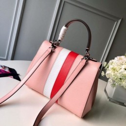 Replica Louis Vuitton Pale Pink Red White Stripe Cluny BB