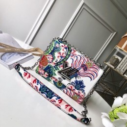 Replica Louis Vuitton White Multicolor Graphic Twist MM