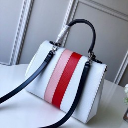 Replica Louis Vuitton White Red Black Stripe Cluny BB