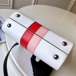 Replica Louis Vuitton White Red Black Stripe Cluny BB