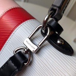 Replica Louis Vuitton White Red Black Stripe Cluny BB