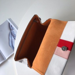 Replica Louis Vuitton White Red Black Stripe Cluny BB