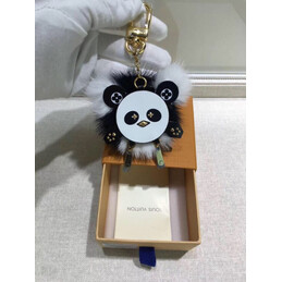 Replica Louis Vuitton Black White Panda Bag Charm