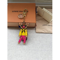 Replica Louis Vuitton Yellow Pink Doll Key Holder Charm