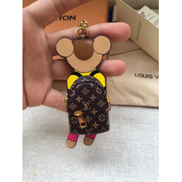 Replica Louis Vuitton Yellow Pink Doll Key Holder Charm