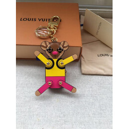 Replica Louis Vuitton Yellow Pink Doll Key Holder Charm