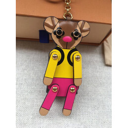 Replica Louis Vuitton Yellow Pink Doll Key Holder Charm