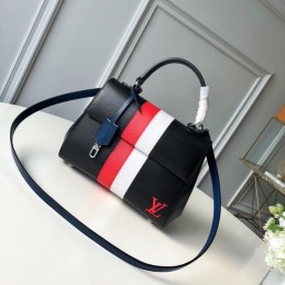 Replica Louis Vuitton Black Red White Stripe Cluny BB