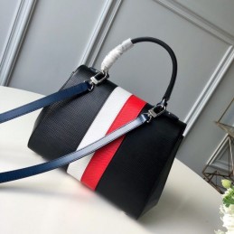 Replica Louis Vuitton Black Red White Stripe Cluny BB