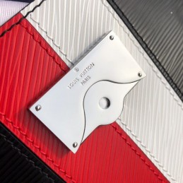 Replica Louis Vuitton Black Red White Stripe Cluny BB